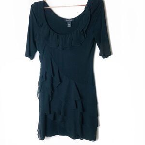 EUC White House Black Market Ruffle Mini Dress XXS